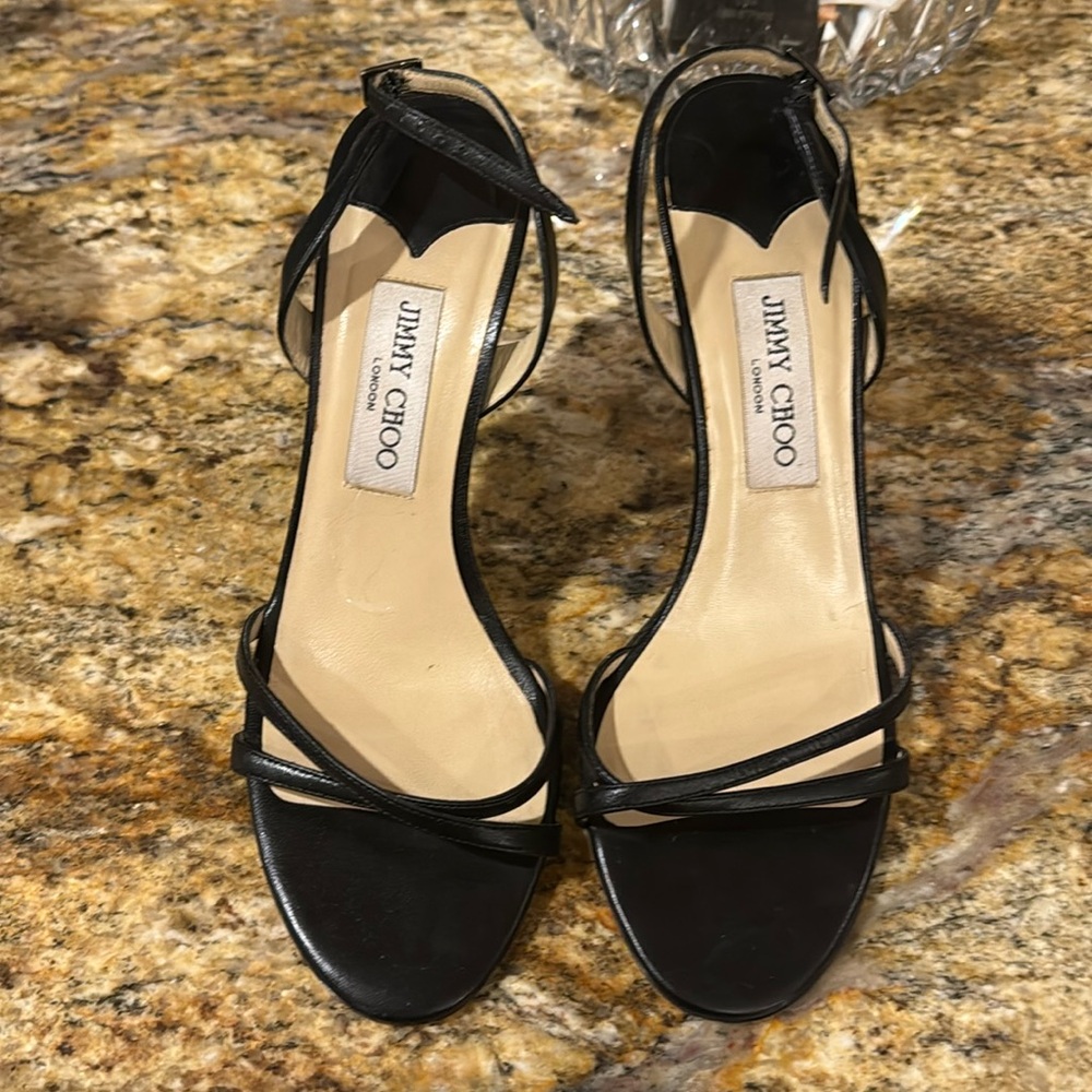 Black Jimmy Choo size 381/2